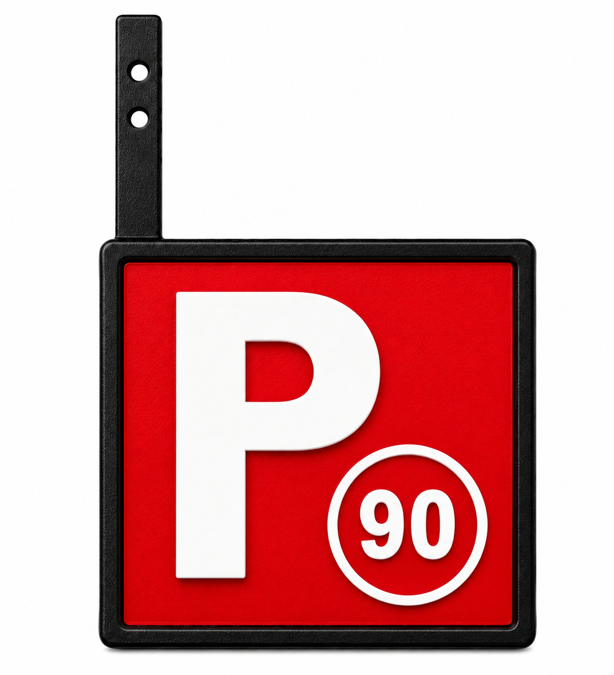 Provisional Driver Plate (P90) – All-in-One 3D Printed Sign & Holder