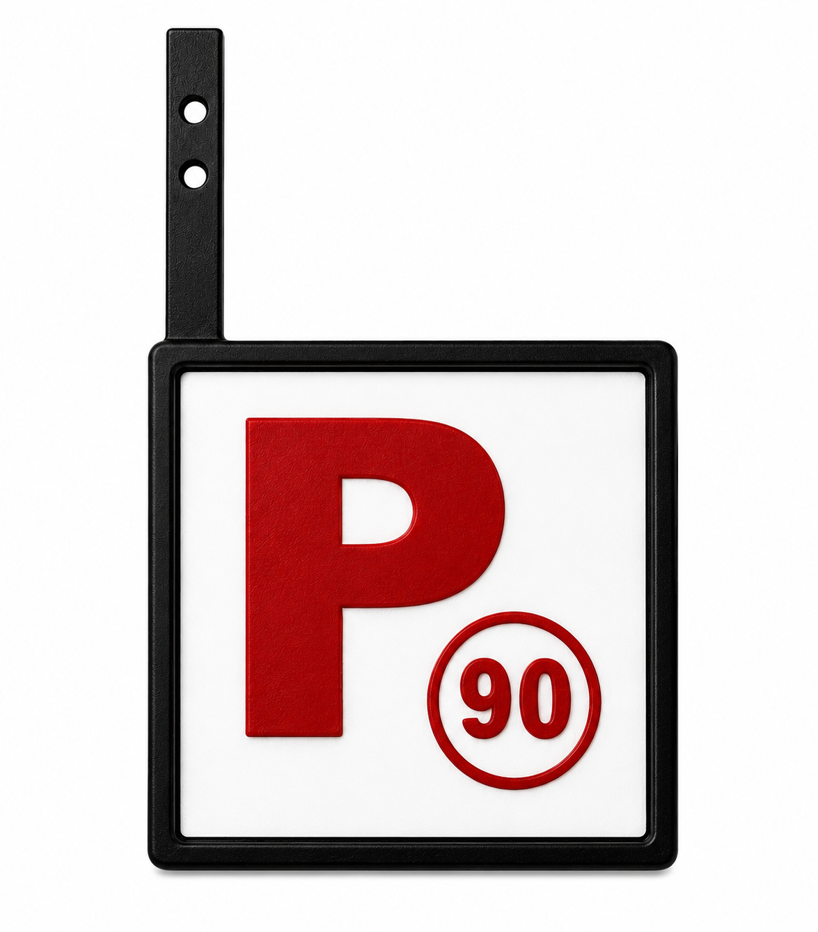 Provisional Driver Plate (P90) – All-in-One 3D Printed Sign & Holder