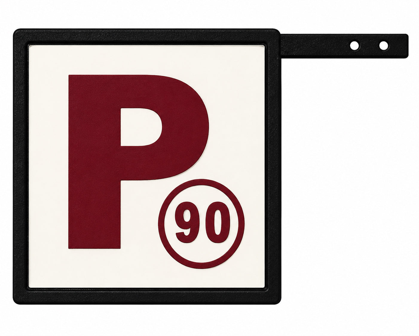 Provisional Driver Plate (P90) – All-in-One 3D Printed Sign & Holder